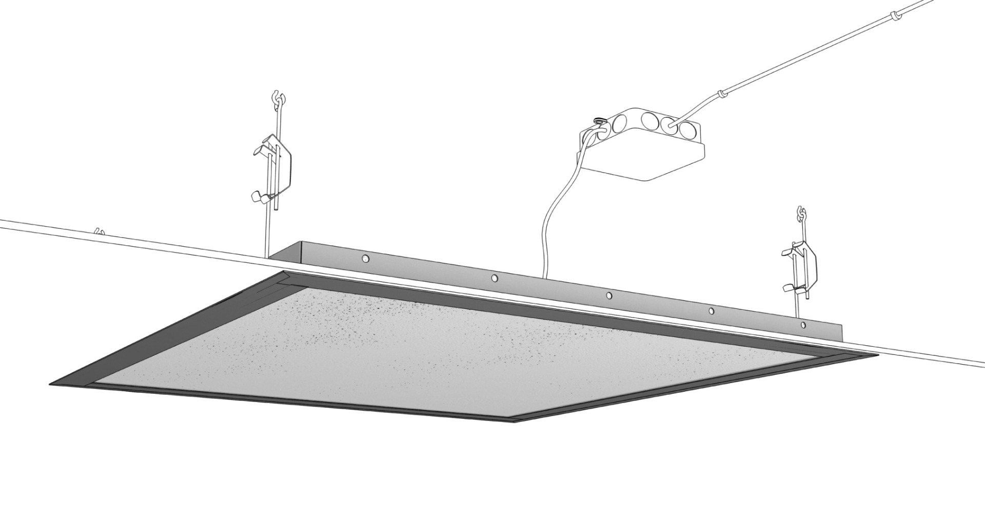 Ecosun U 400W infrarood paneel plafond 90x60cm