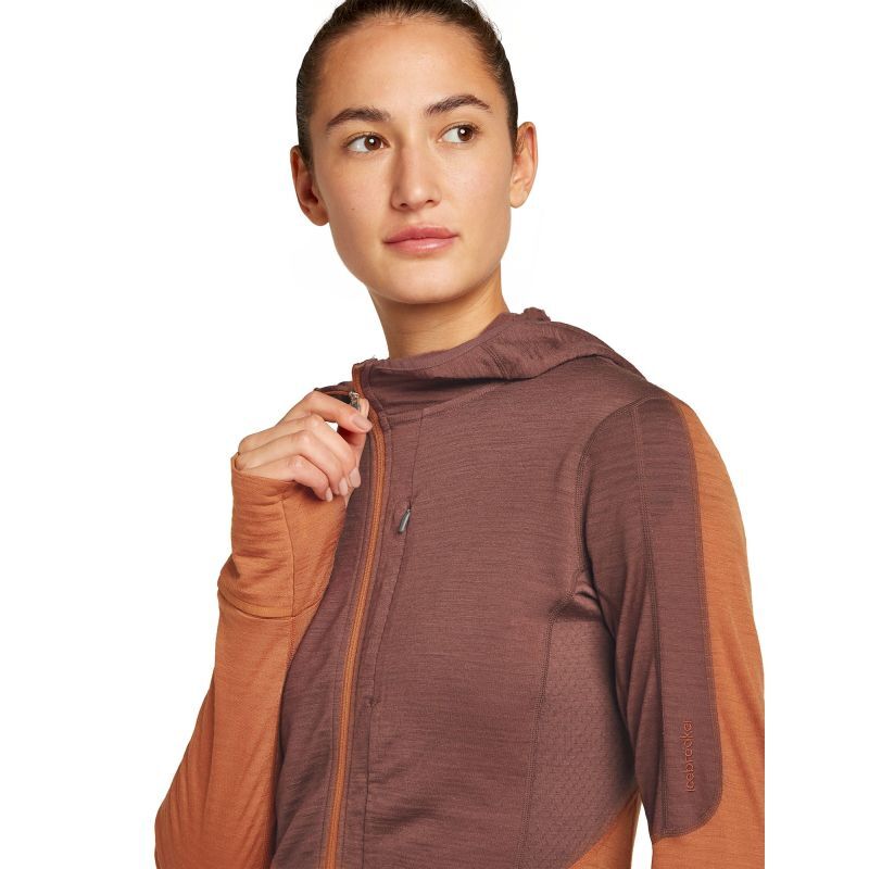 200 RealFleece Descender LS Zip Hoodie - Polaire en laine mérinos femme