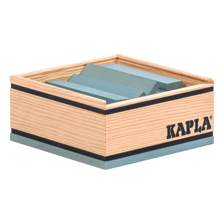 Kapla Coffret Carré - 40 planchettes  | Bleu ciel