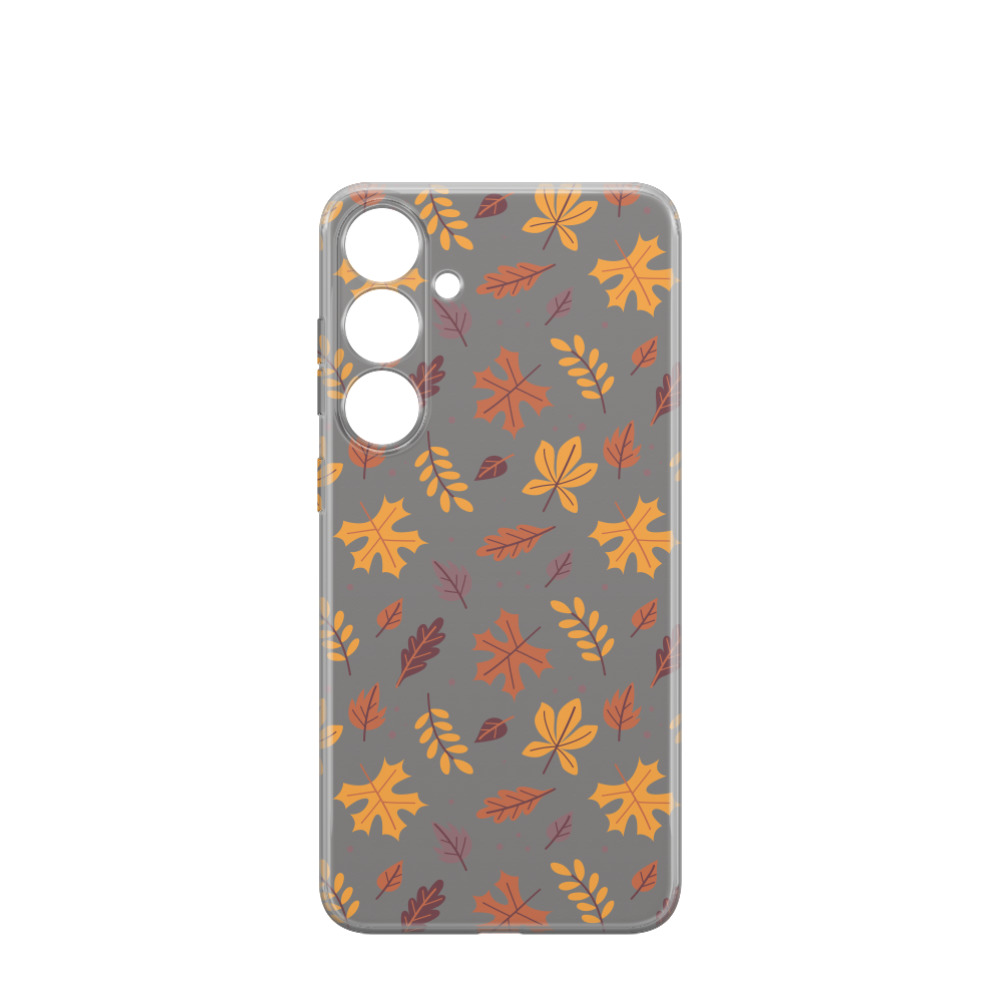Samsung Galaxy S24 Plus Gummi Hülle Laubtanz 1 - Orange
