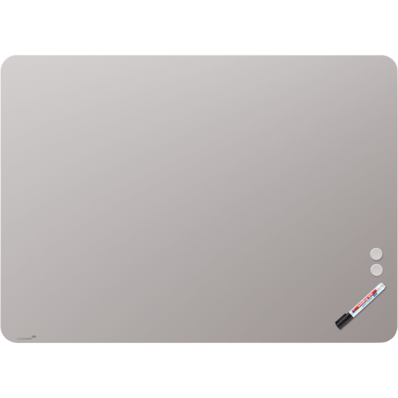 Tableau en verre mat 90x120cm - Warm Grey - Coin Arrondi - Legamaster