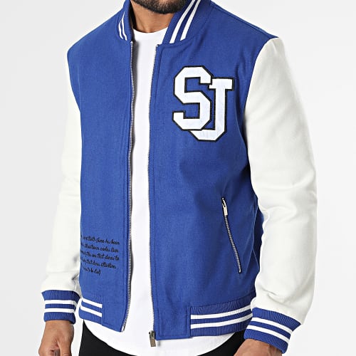 Veste Zippée M22661CJA Bleu Roi Beige Clair