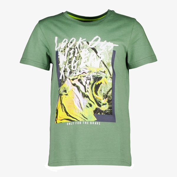 Unsigned jongens T-shirt met print groen