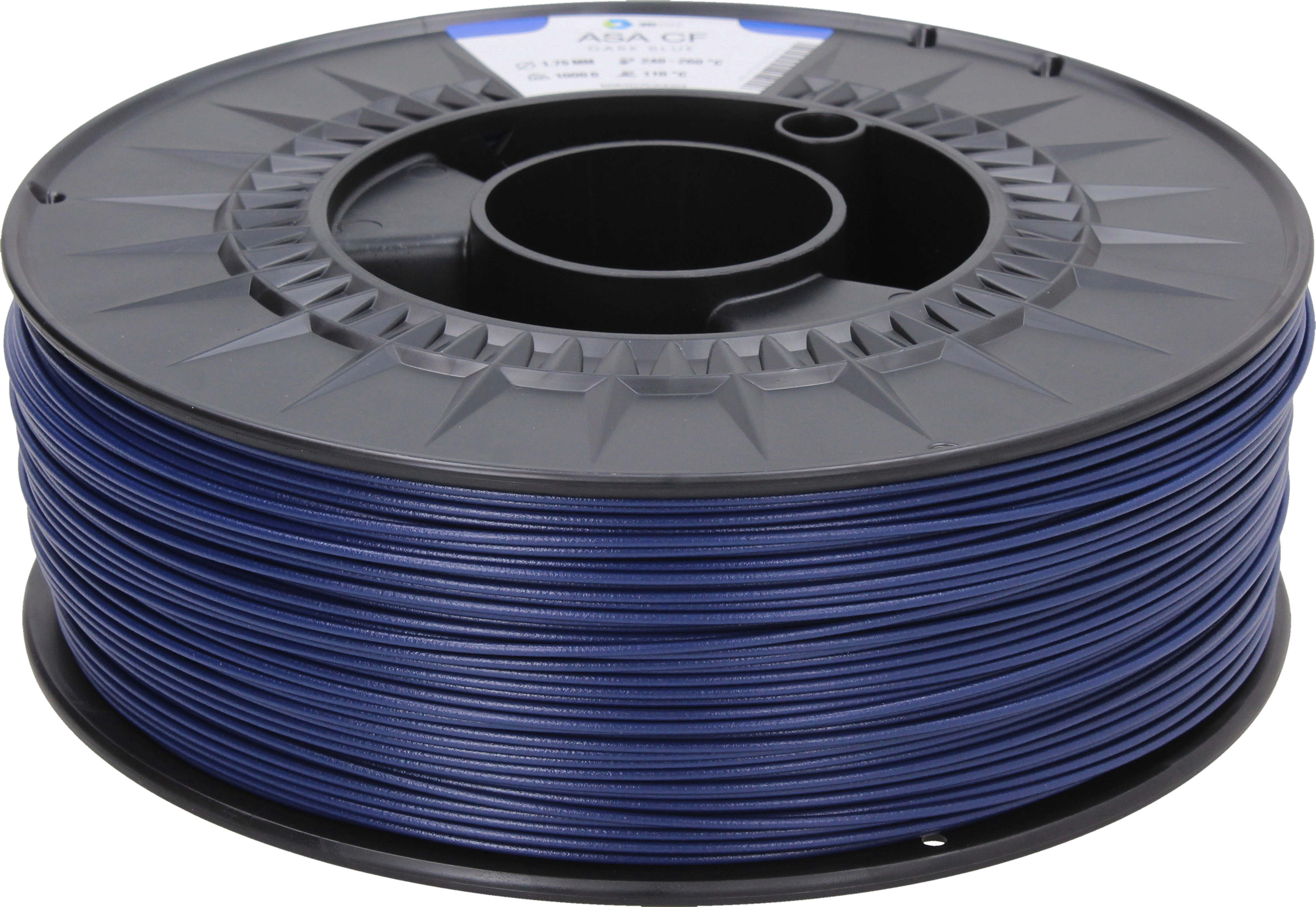 3DJAKE  ASA CF Dunkelblau, 1,75 mm / 1000 g    Carbonfaserverstärktes ASA für extreme Belastungen in Dunkelblau