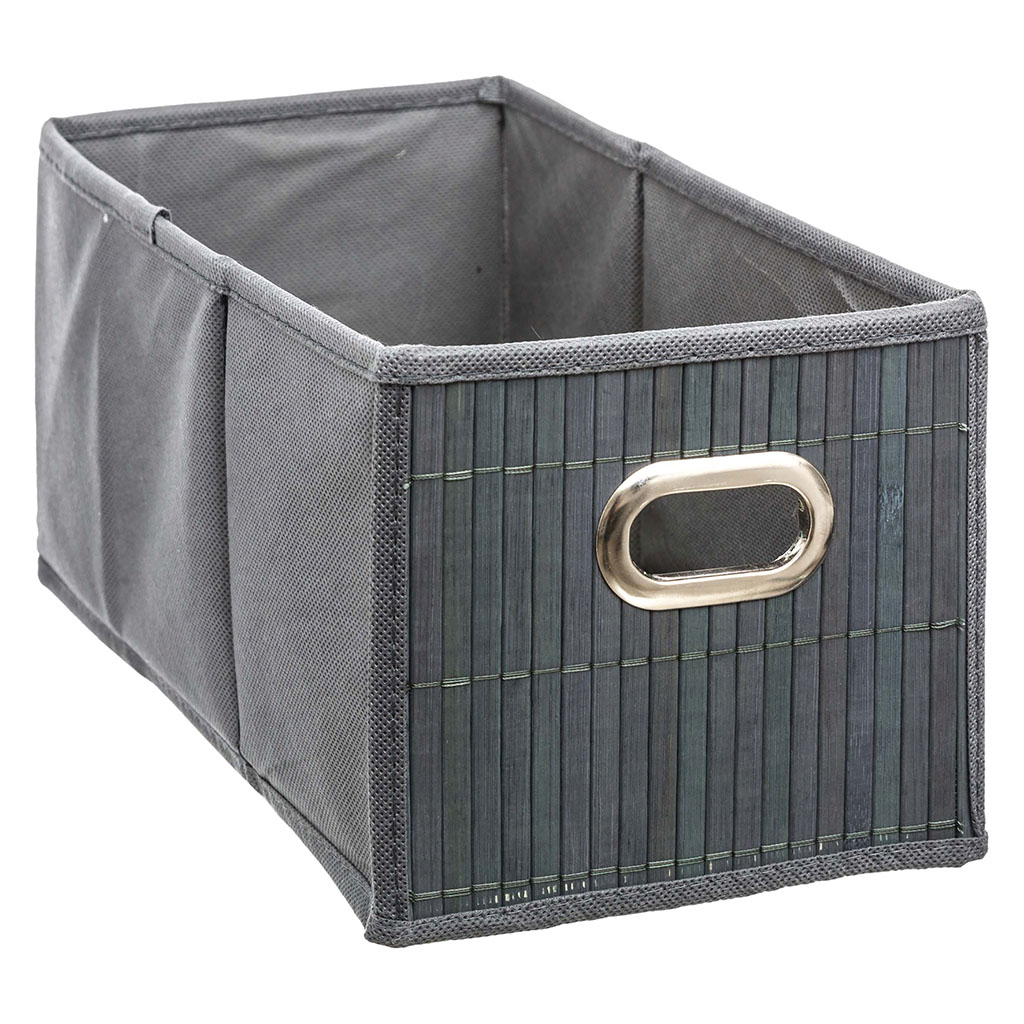 Panier de rangement gris 31x14x15cm