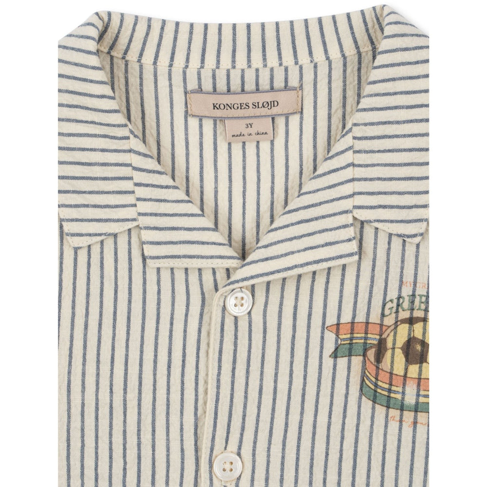 Køb Konges Sløjd Stripe Bluie Elliot Ss Skjorte GOTS