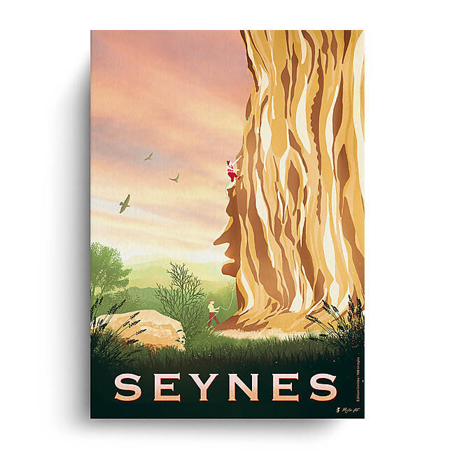 SEYNES AFFICHE A4 VINTAGE