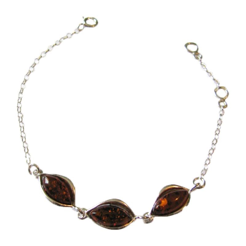 Bracelet ambre argent