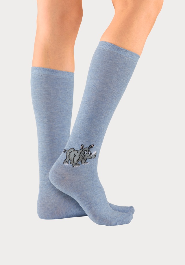 H.I.S Kniestrümpfe Packung, 5 Stk. tlg. mit eingestricktem Moriv