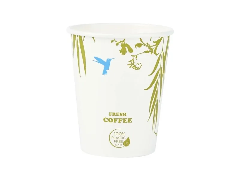 Kaffebæger 8 oz plastfri single wall 1000stk/kar