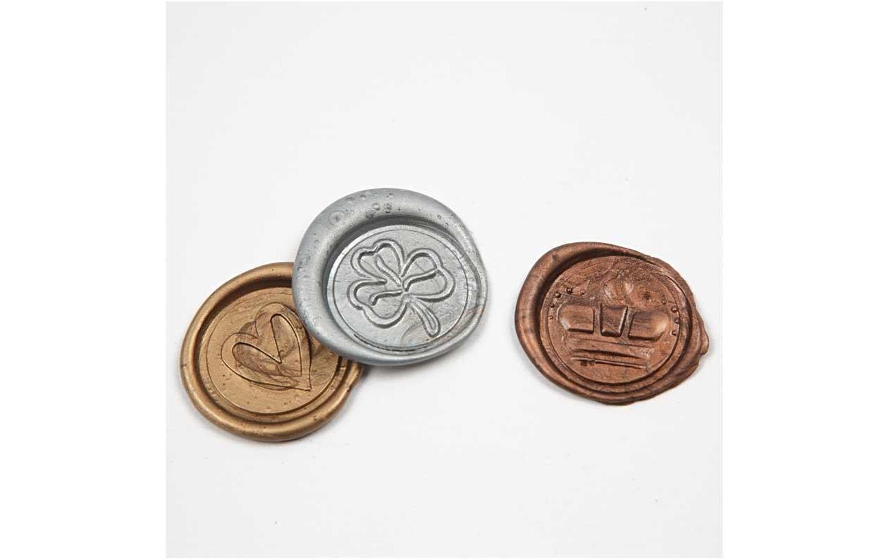 Siegelwachs Bronze/Gold/Silber, 3 StückSiegelwachsstangen