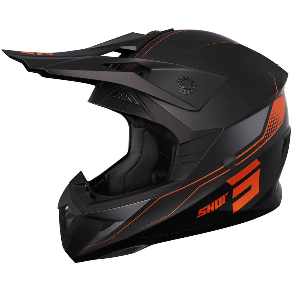 Shot - Casque Pulse Edge Noir / Orange / Mat