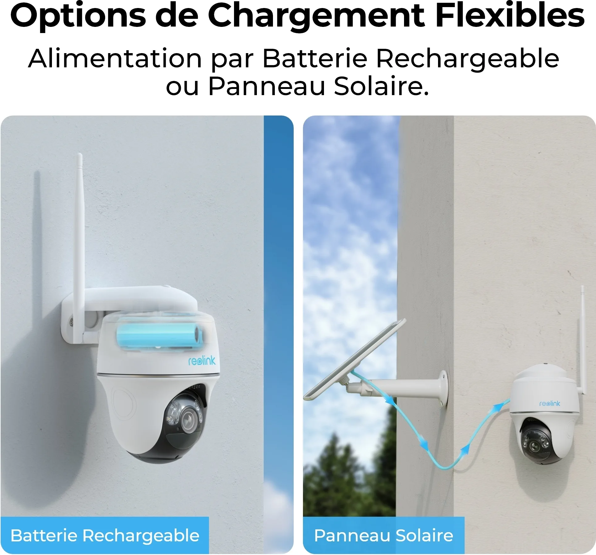 Reolink Argus Series B430 avec panneau solaire Caméra de surveillance