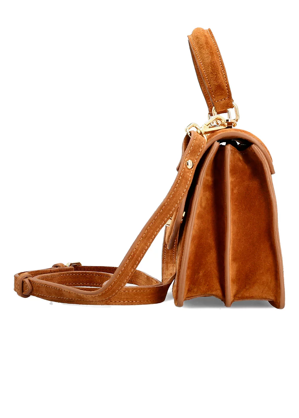 PETIT SAC FERMOIR ANASTASIA VELOURS CAMEL
