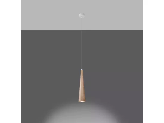 Sollux Sula Plafonnier Slim Pendant Bois Naturel