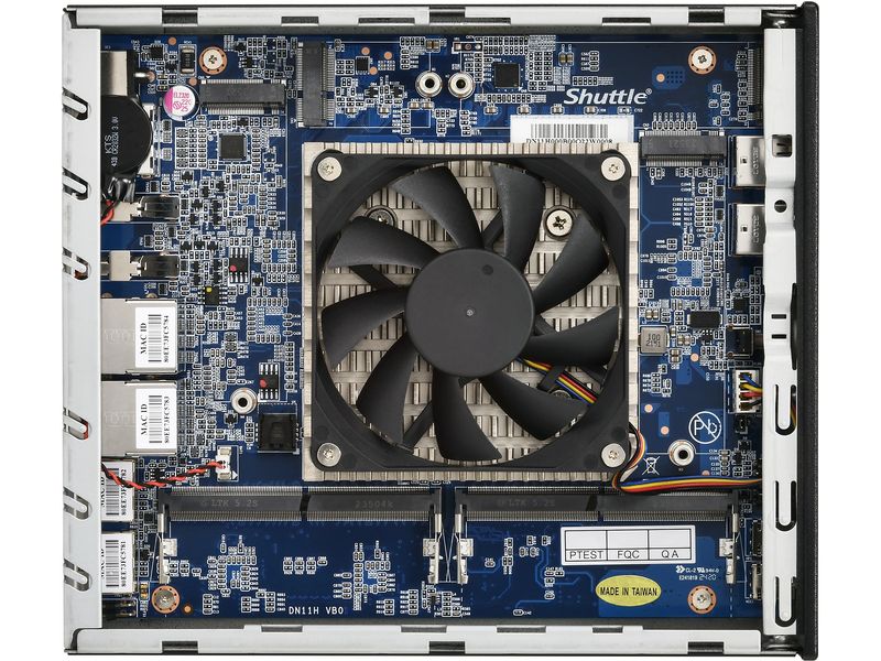 Shuttle Barebone Slim AI PC DN11H9 Shuttle Slim AI PC DN11H9 1.35 l grosser PC Schwarz Intel SoC