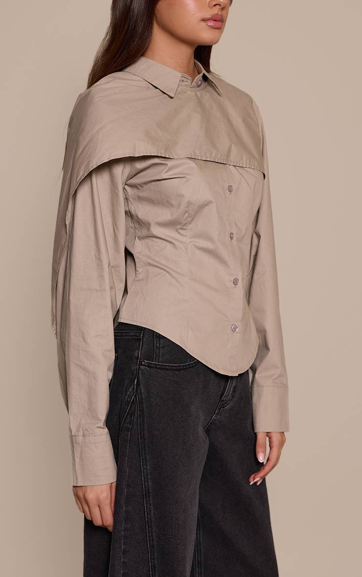 Champignon Chemise Cintrée À Superposition Style Cape