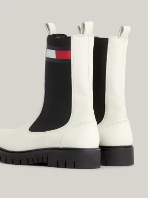 Botas Chelsea de cano alto em couro