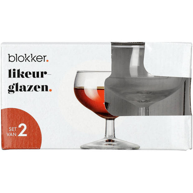 Blokker likeurglazen - set van 2 - 10cl