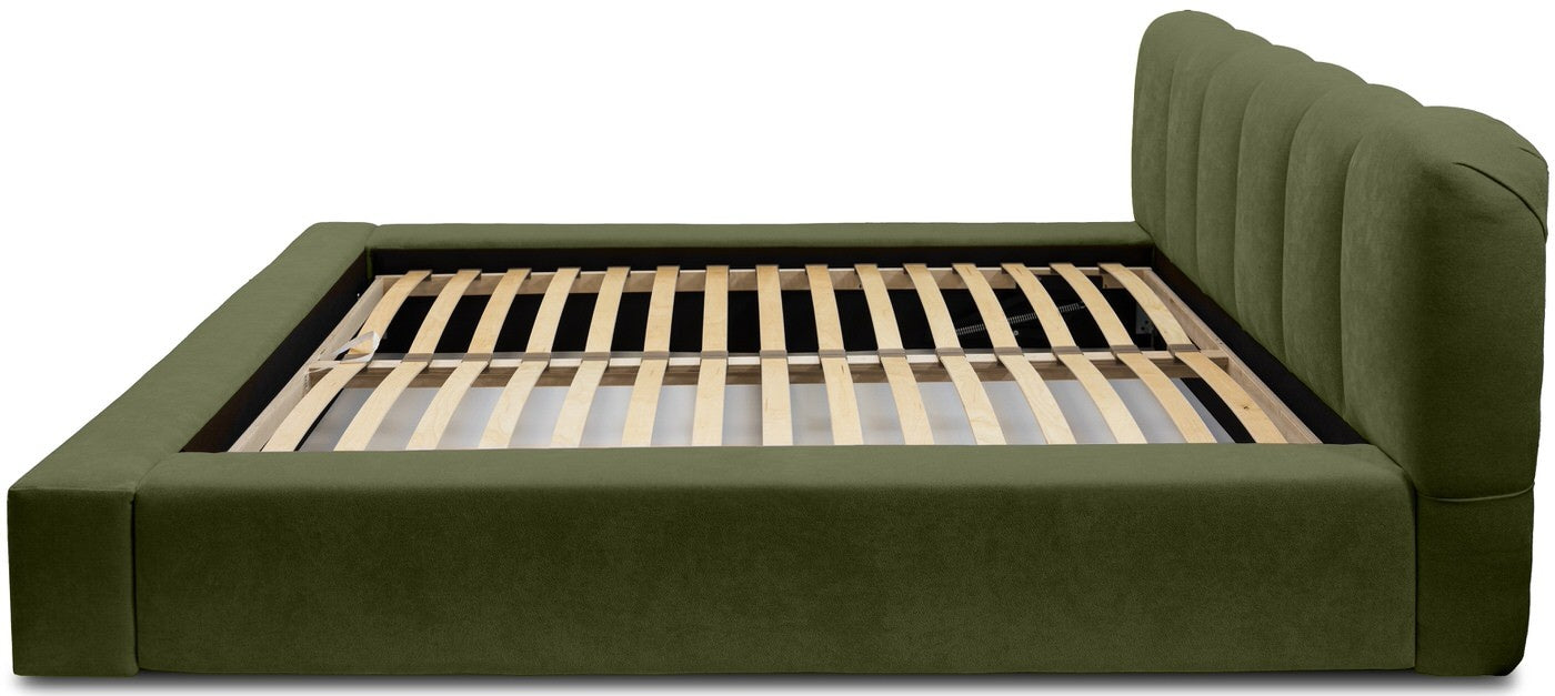 Trae Mobler Dallas 140 x 200 cm Gestoffeerd Bed Bosgroen