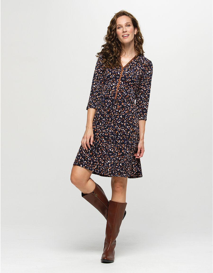 Robe maille fluide bleue