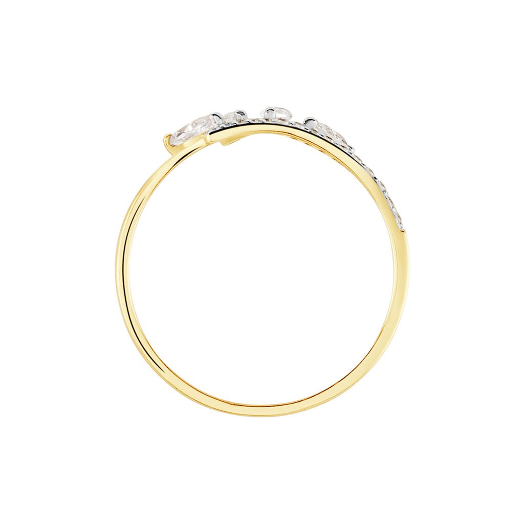 Bague Tiara Or Jaune Oxyde De Zirconium