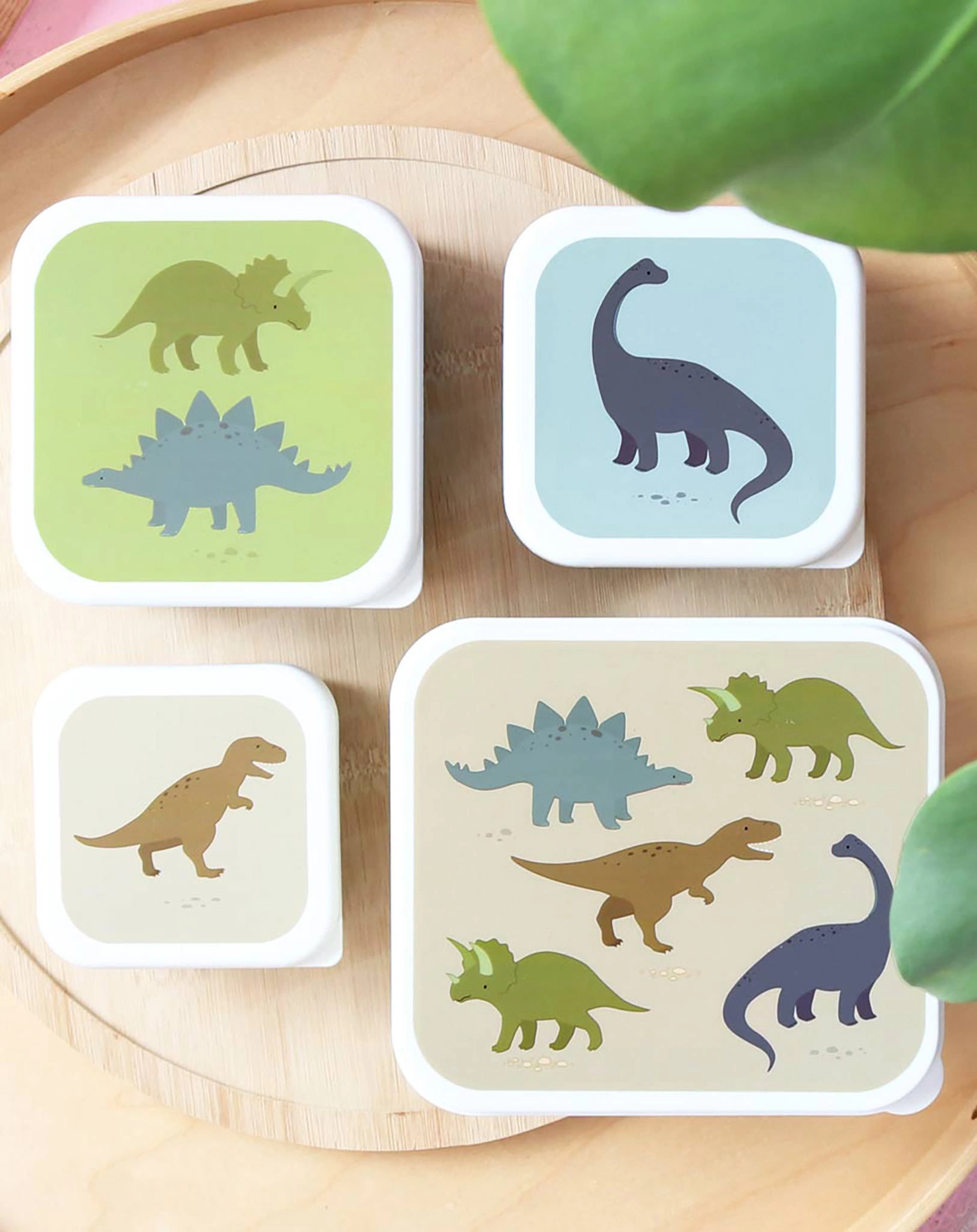 Snackdosen-Set DINOSAURS 4-teilig in grün