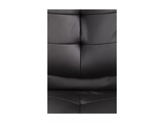 Fauteuil de bureau en éco-cuir noir avec structure en métal chromé MAZE