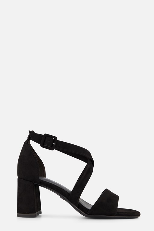 Tamaris Sandalen zwart Textiel
