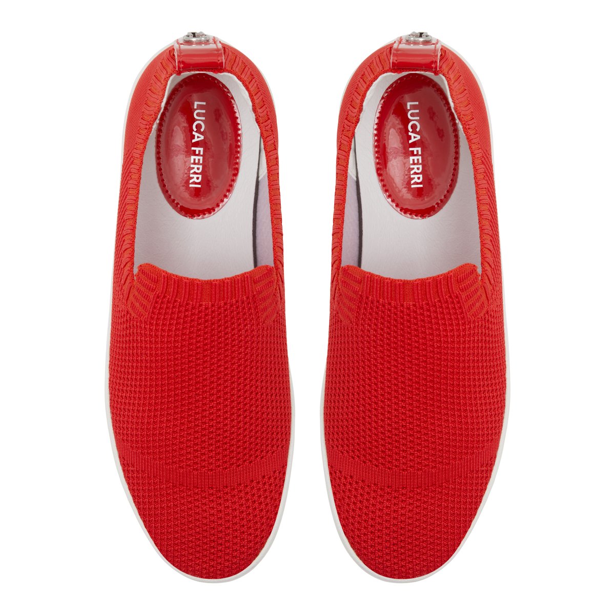 LUCA FERRI-Alaria-Baskets à enfiler - Talon plat - Rouge