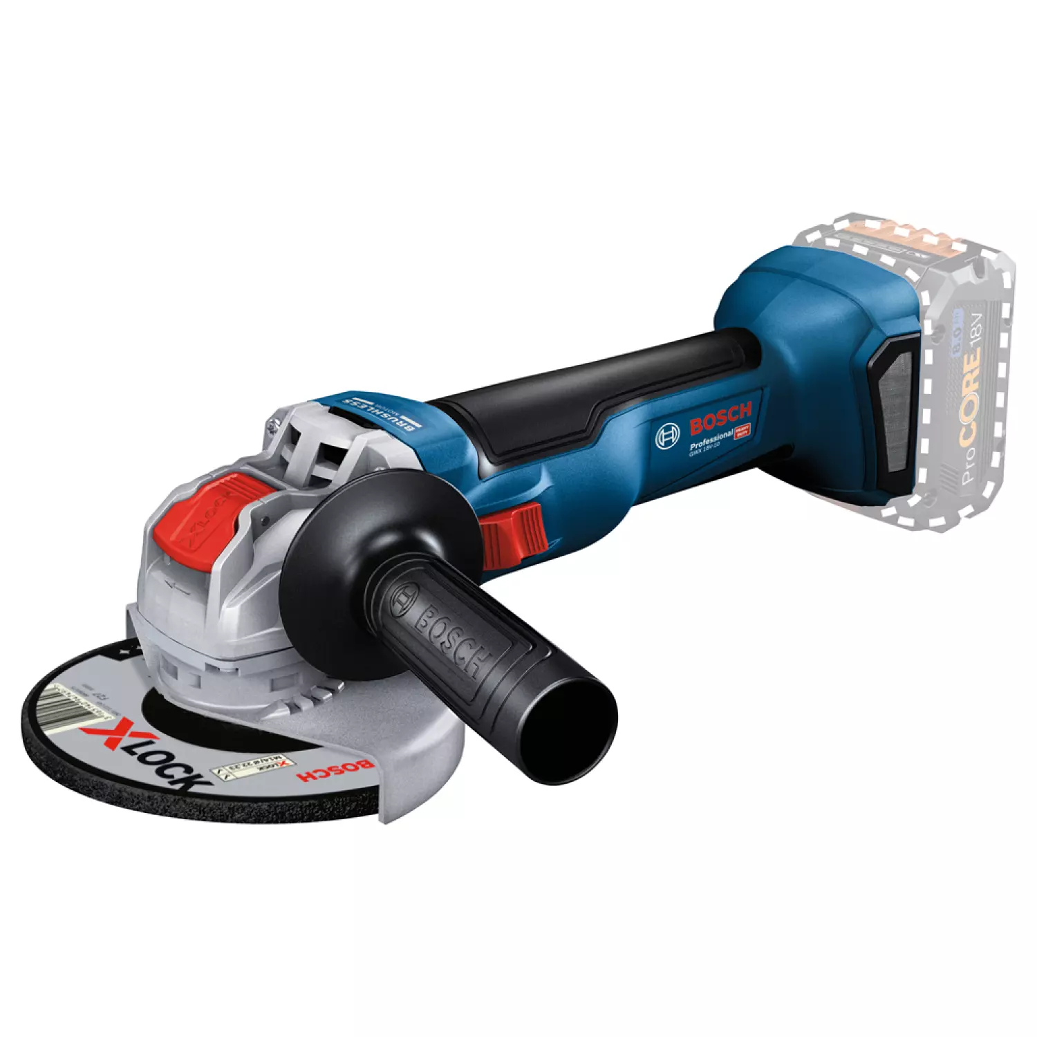 Bosch GWX 18V-10 18V Li-Ion accu X-LOCK haakse slijper body in L-Boxx - 125mm - koolborstelloos