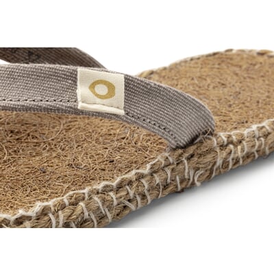 Unisex-Zehentrenner Naturfaser, Taupe
