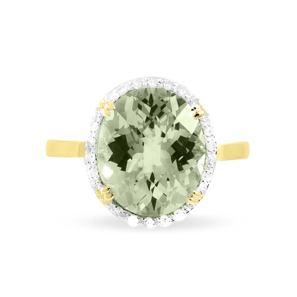 Bague Anna Or Jaune Amethyste Et Diamant