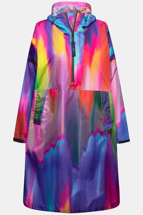 Funktions-Regencape, Unisex, Print, Kapuze