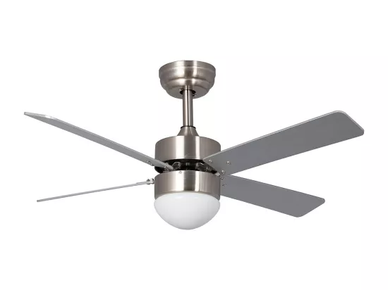 Ventilateur de Plafond Silencieux Cygnus Niquel 107cm Moteur DC Argent