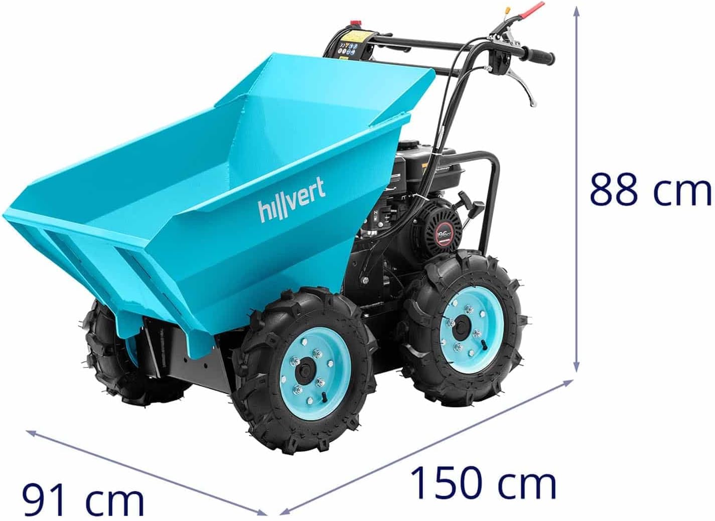 HT-MD-400 Motorschubkarre 6.5 PS 400 kg Minidumper Schubkarre mit Motor Schubkarre mit Antrieb