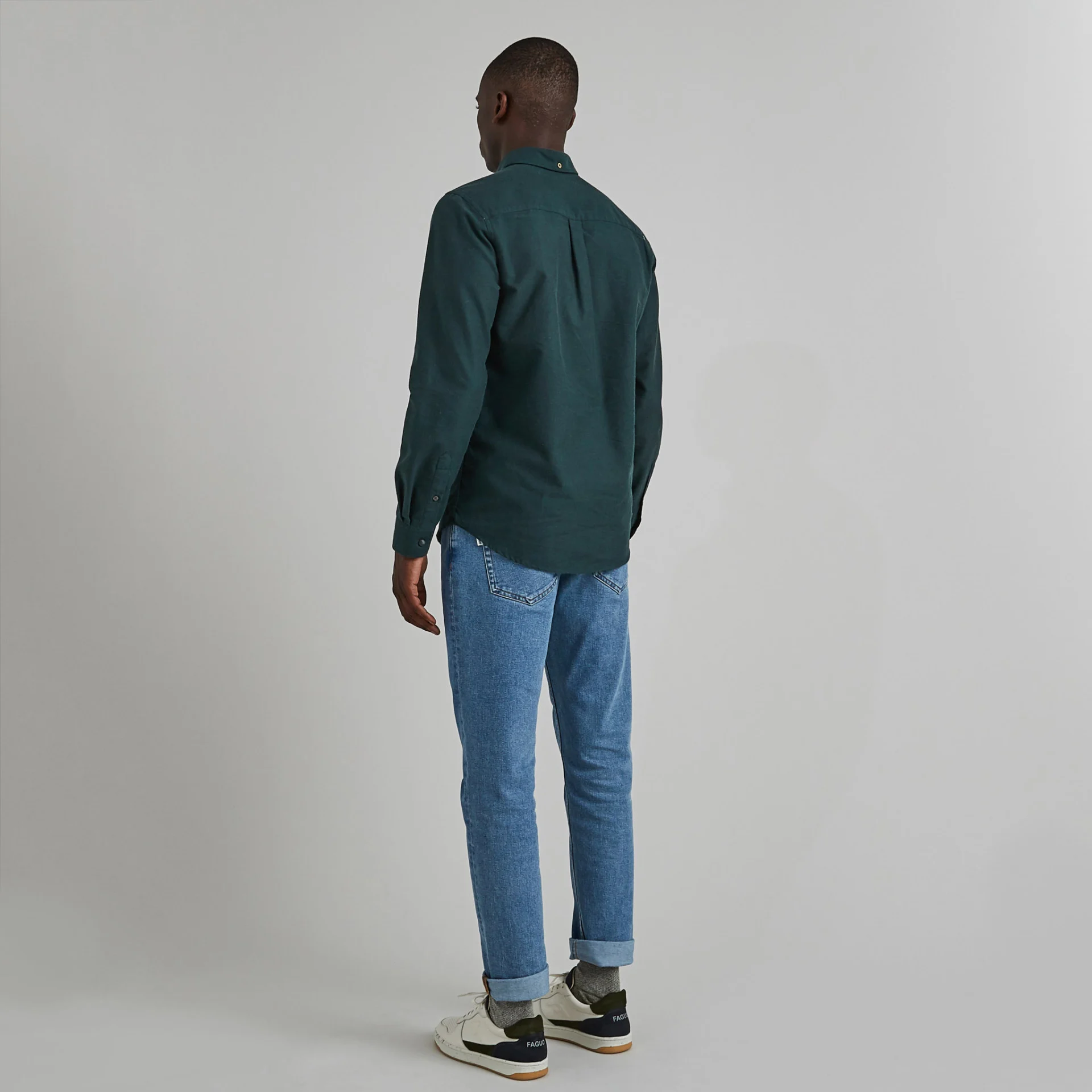 Chemise classique vert foncé coton - modèle Ivoy