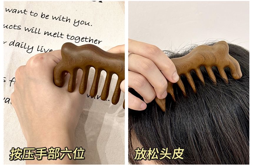 Momoi - Houten haarkam (verschillende ontwerpen)