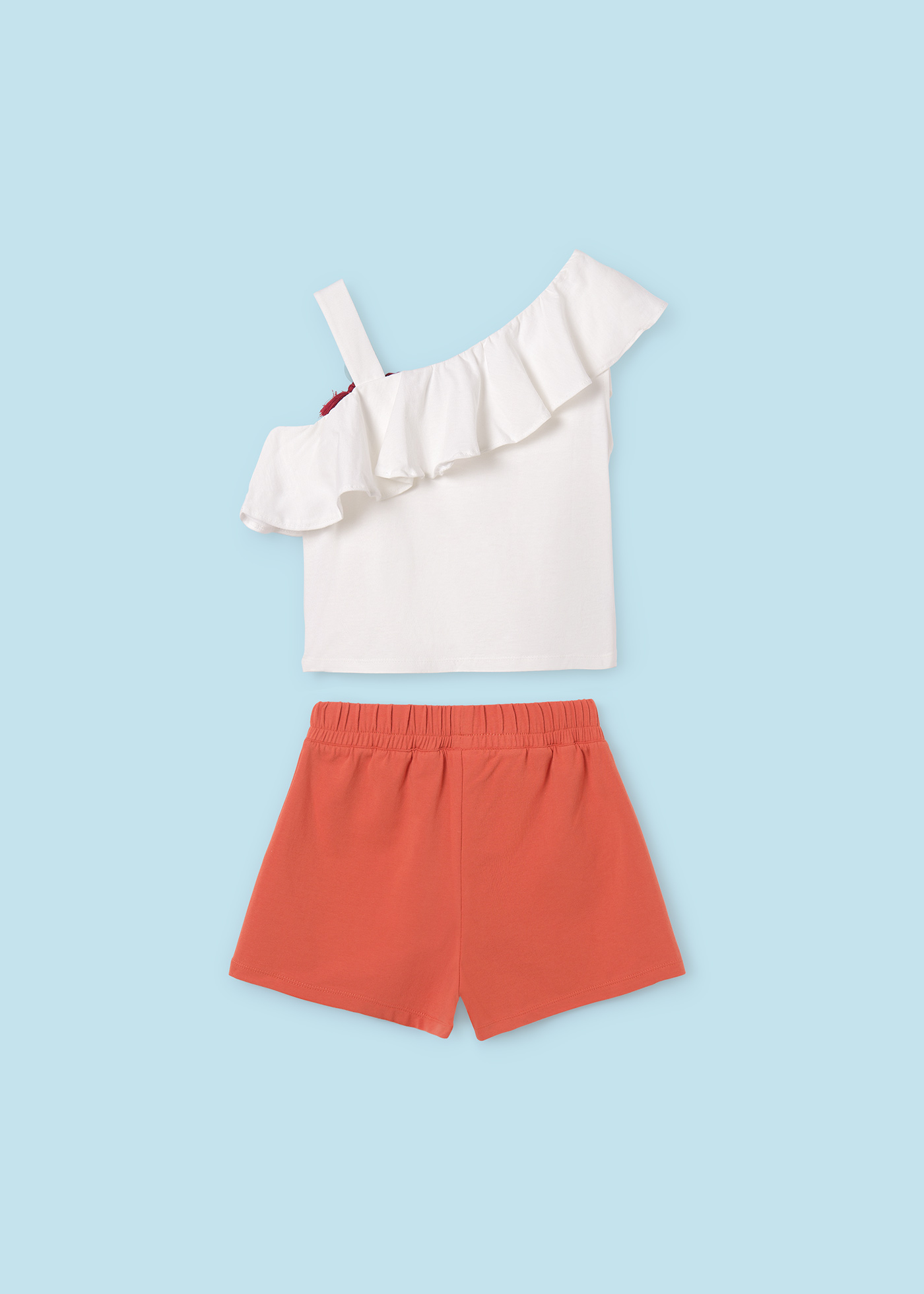 Conjunto de algodão de alta qualidade com duas peças para meninas.
