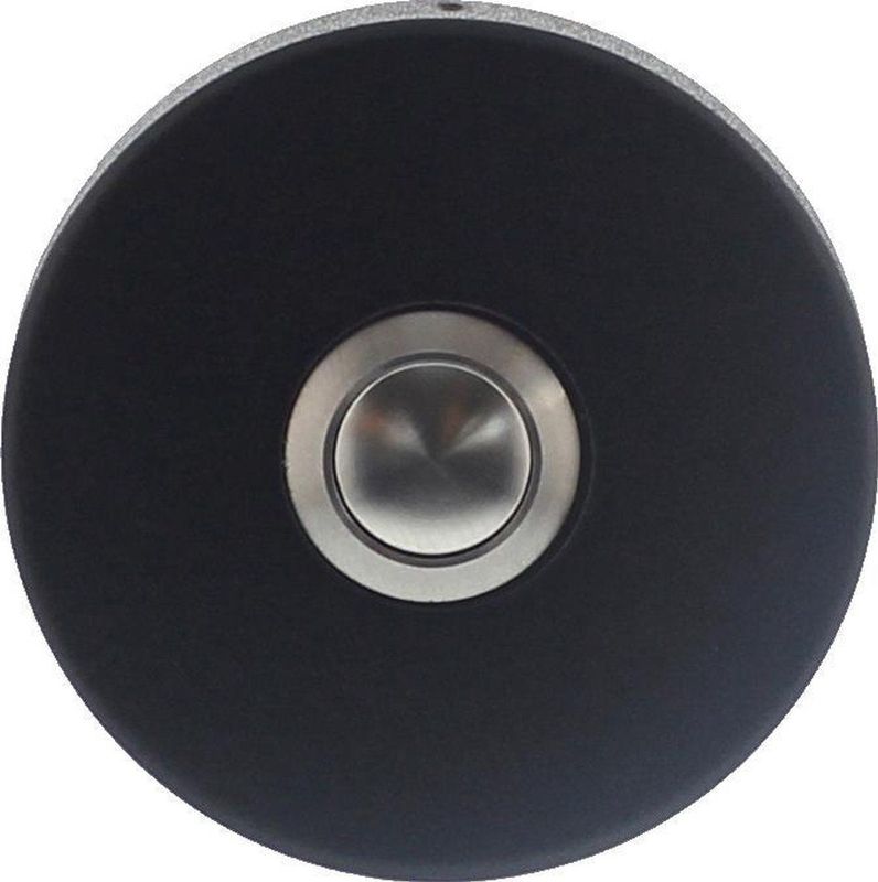 Intersteel - Beldrukker Rond - Deurbel - RVS/Maat Zwart