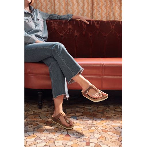 Birkenstock Gizeh Smal Sandaler, Cognac, 42