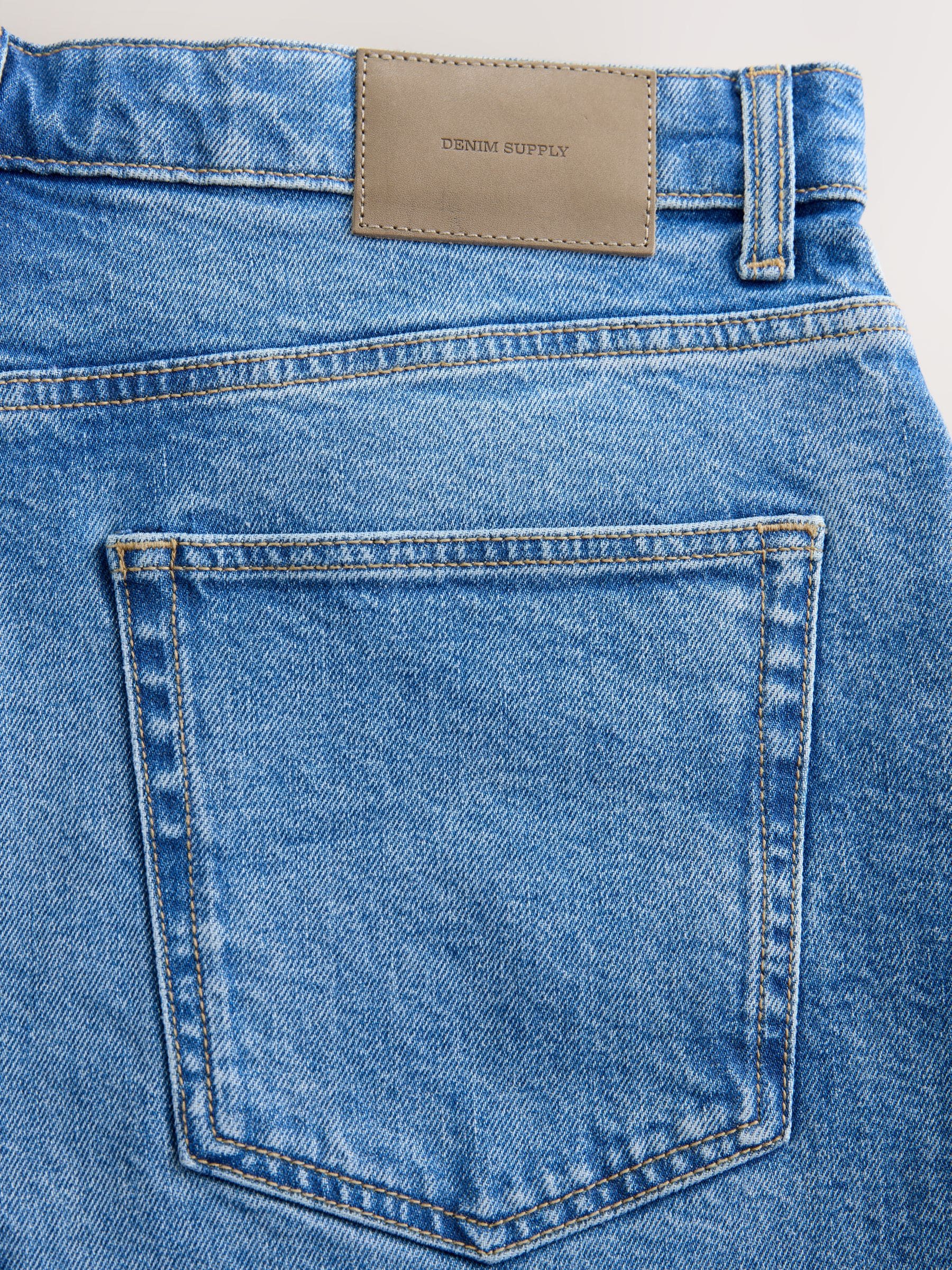 Lichtblauw - Baggy pasvorm - Vintage wash denim jeans