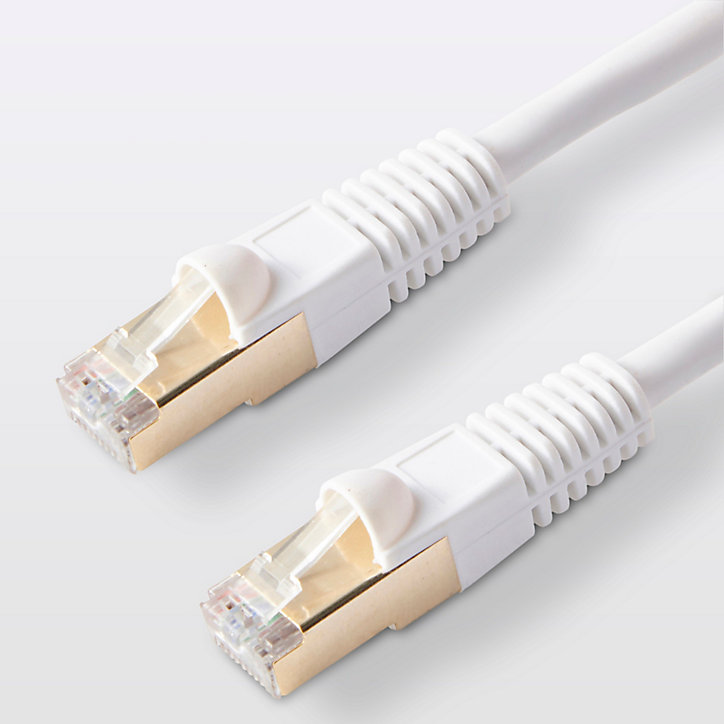Câble RJ45 Mâle / Mâle Catégorie 6E blanc Blyss, 5 m