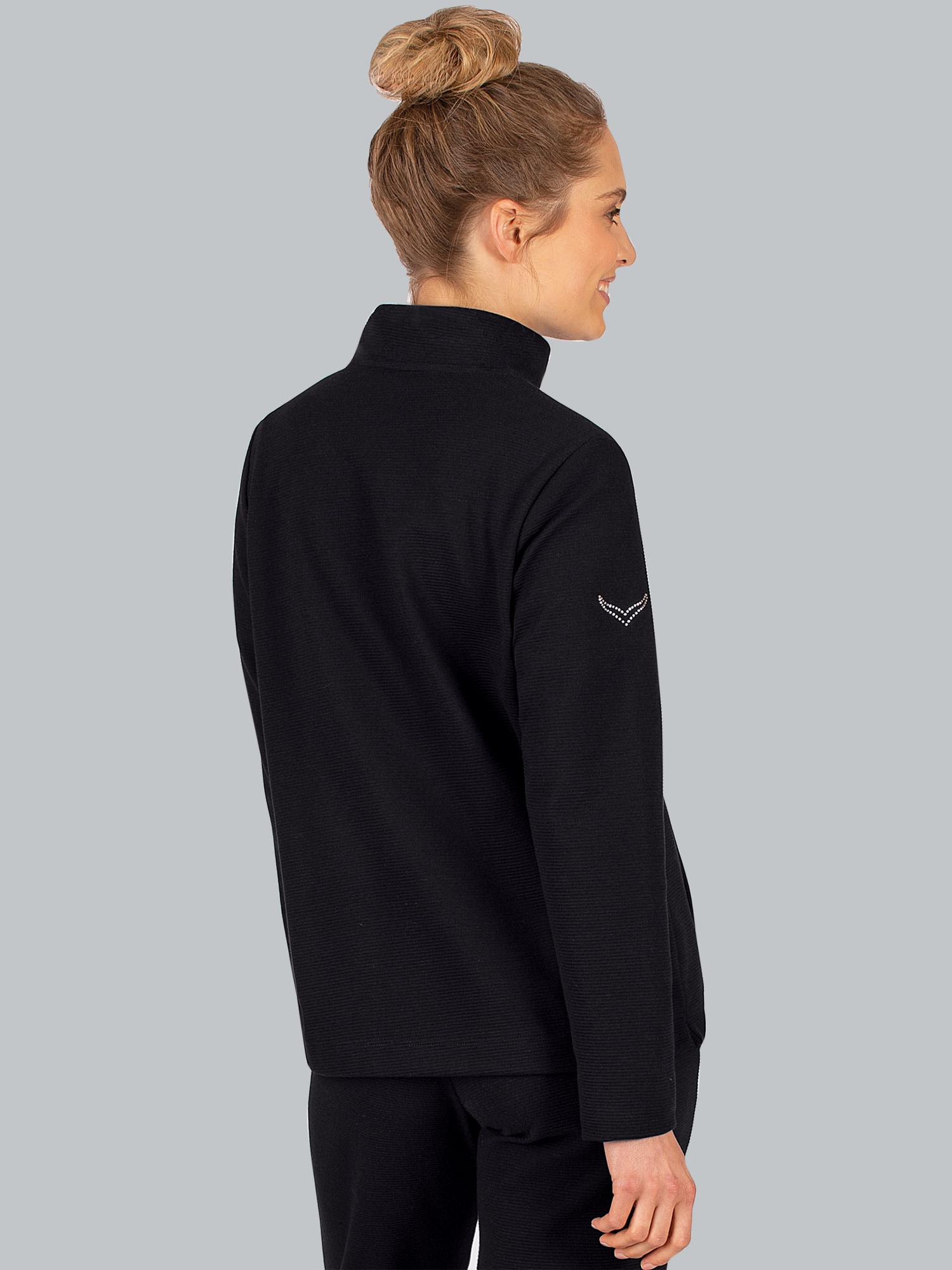 Jacke mit funkelnden Strass-Steinen Schwarz