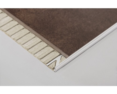Eindprofiel voor industriële tegelafwerking Dural Durosol 8 mm roestvrij staal 300 cm 10-pack