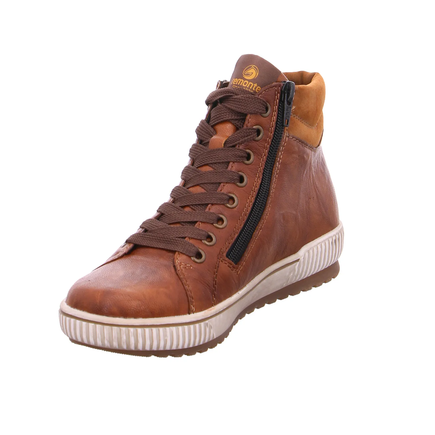 REMONTE Mid Cut Sneaker Cognac Leder  mit TEX Membrane