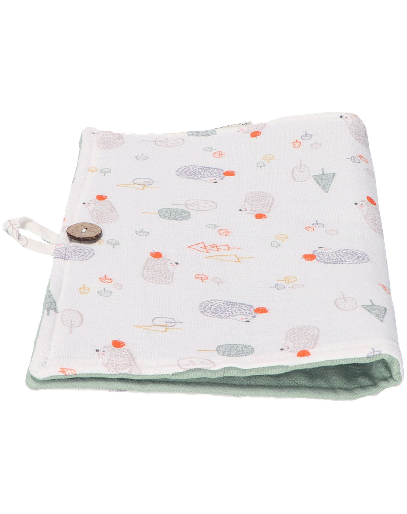 Windeltasche IGEL BABY (35x27) in weiß/grün