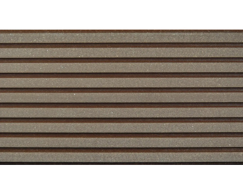 Konsta WPC terrasplank Masivo massief profiel geborsteld 26x145 mm (verkoop per meter van 1,00 m tot max. 6,00 m) donkerbruin