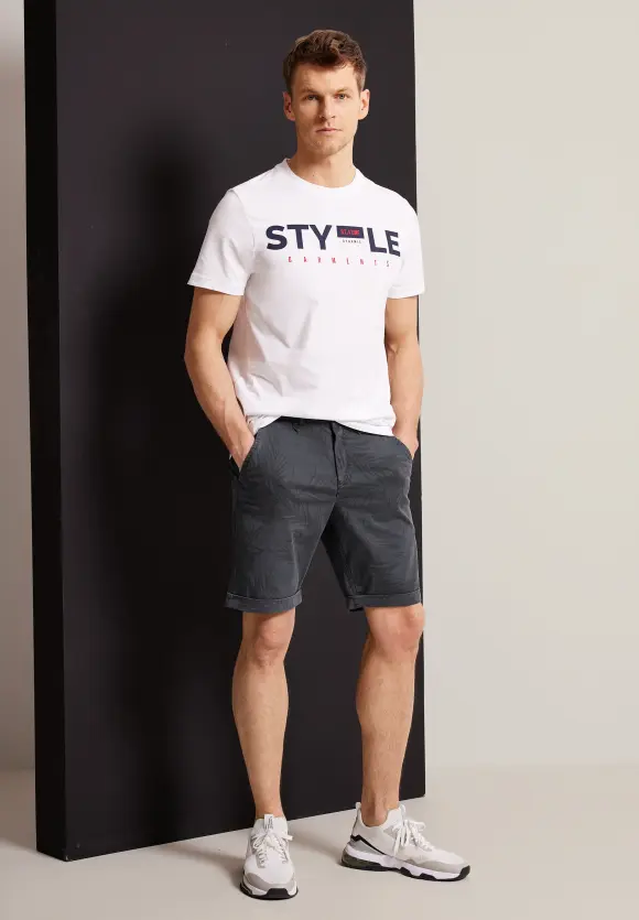 Regular Fit Shorts mit Print - coal grey