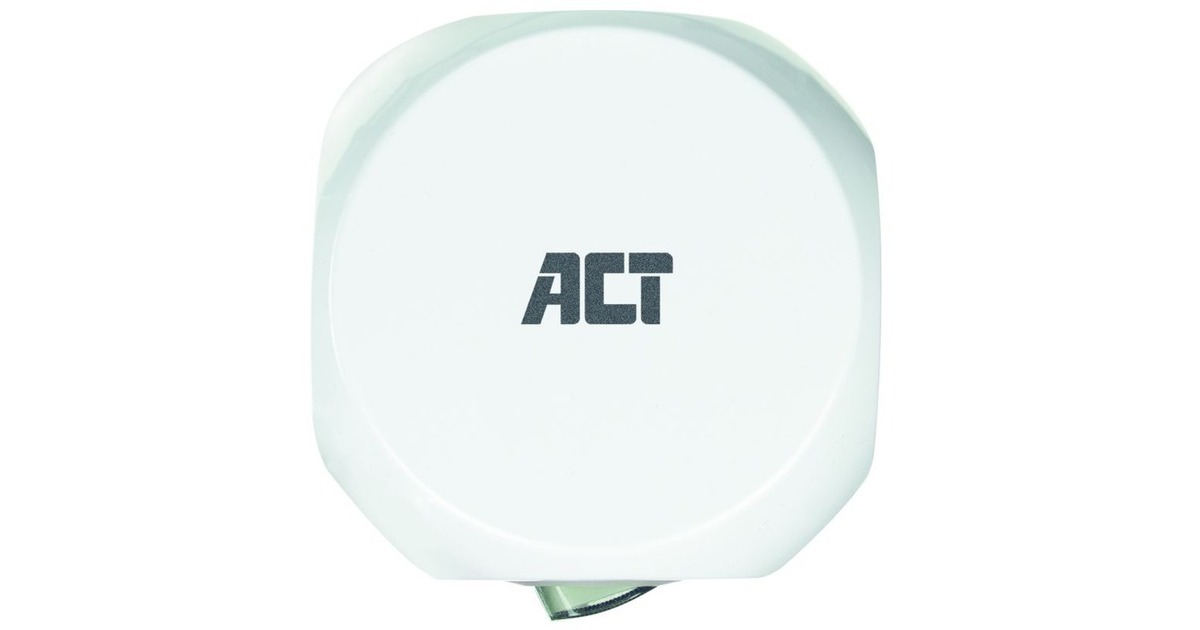 ACT ConnectivityVierkante stekkerdoos (PDU) met 3 sockets type F, 3 USB-A poorten, 1,5m  (Wit)